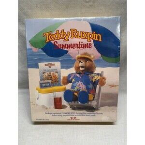 Teddy ruxpin brand new summertime beach outfit w/ Cassette Songbook vintage 1987